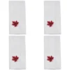 Saro Lifestyle Table Napkins With Embroidered Autumn Leaf Design (Set Of 4)