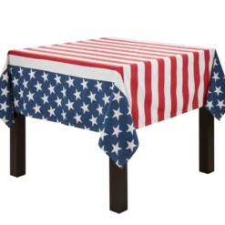 Saro Lifestyle Tablecloth With American Flag Print -Saro Lifestyle GUEST e89e2f57 47fc 4fbe 82a9 80d6e4a6fc82
