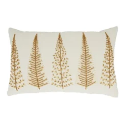 Saro Lifestyle Merry And Bright Beaded Christmas Trees Poly Filled Throw Pillow -Saro Lifestyle GUEST ed7bdeda 780d 445d b5cd fa8906d3a770