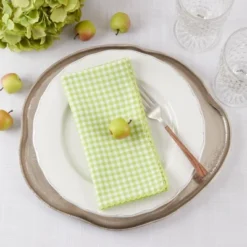 Saro Lifestyle Table Napkins With Gingham Design -Saro Lifestyle GUEST ee5cdcdc 2604 4367 8542 12d4d9db9c90