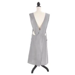 35"x28" Two Pocket Front Crossback Linen Cooking Apron - Saro Lifestyle