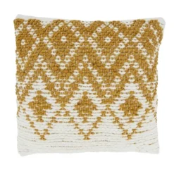 18"x18" Diamond Design Woven Square Pillow Cover - Saro Lifestyle 13 18"x18" Diamond Design Woven Square Pillow Cover - Saro Lifestyle -Saro Lifestyle GUEST f43484df 4843 4746 971d 937aa9430f89