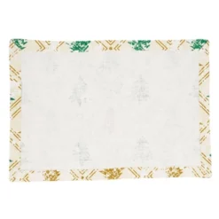 Saro Lifestyle Holiday Placemats With Christmas Trees Design (Set Of 4)
