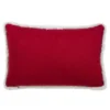 13"x20" Oversize 'Merry Happy Christmas' Poly Filled Lumbar Throw Pillow Red - Saro Lifestyle