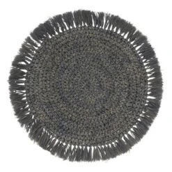 Saro Lifestyle Round Raffia Placemats (Set Of 4)