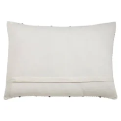 Oversize Poly Filled Light Mud Cloth Throw Pillow White - Saro Lifestyle