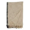 Saro Lifestyle Saro Lifestyle Cotton Throw Blanket With Striped Design, Natural, 50"x60" -Saro Lifestyle GUEST f70622ac a473 469f 9015 4e62d7a0e1cb