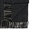 Saro Lifestyle Table Runner With Stitched Fringe Design, Black, 16" X 72"