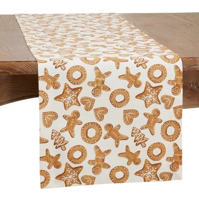 Saro Lifestyle Gingerbread Design Table Runner, Brown, 14" X 72" 5 Saro Lifestyle Gingerbread Design Table Runner, Brown, 14" X 72" - Image 3
