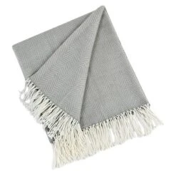 50"X60" Herringbone Tassel Fringe Throw Blanket - Saro Lifestyle 14 50"X60" Herringbone Tassel Fringe Throw Blanket - Saro Lifestyle -Saro Lifestyle GUEST f8ca7e17 df96 4b53 94d6 f910af8eb049