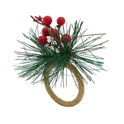 Saro Lifestyle Festive Flair Red Berry Napkin Ring (Set Of 4), Multicolored -Saro Lifestyle GUEST fa9d4e63 1915 4ae4 b9a3 4b8a6f31f620