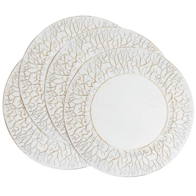 Saro Lifestyle Nature-Inspired Branch Edge Charger Plate (Set Of 4), 13"x13", Off-White 4 Saro Lifestyle Nature-Inspired Branch Edge Charger Plate (Set Of 4), 13"x13", Off-White - Image 2
