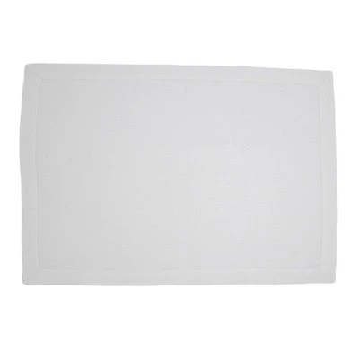 Saro Lifestyle Pure Linen Placemat (Set Of 4), 14"x20", White 3 Saro Lifestyle Pure Linen Placemat (Set Of 4), 14"x20", White