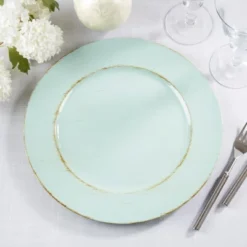 Saro Lifestyle Vintage-Inspired Distressed Charger Plate (Set Of 4) -Saro Lifestyle GUEST fd617de2 85df 472c b55e a04f13025e63