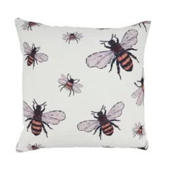 Saro Lifestyle Adorable Bumble Bee Outdoor Pillow With Poly Fill, 18"x18", Off-White 9 Saro Lifestyle Adorable Bumble Bee Outdoor Pillow With Poly Fill, 18"x18", Off-White -Saro Lifestyle GUEST ff03de51 764d 4e38 92f1 76031b30c8f3